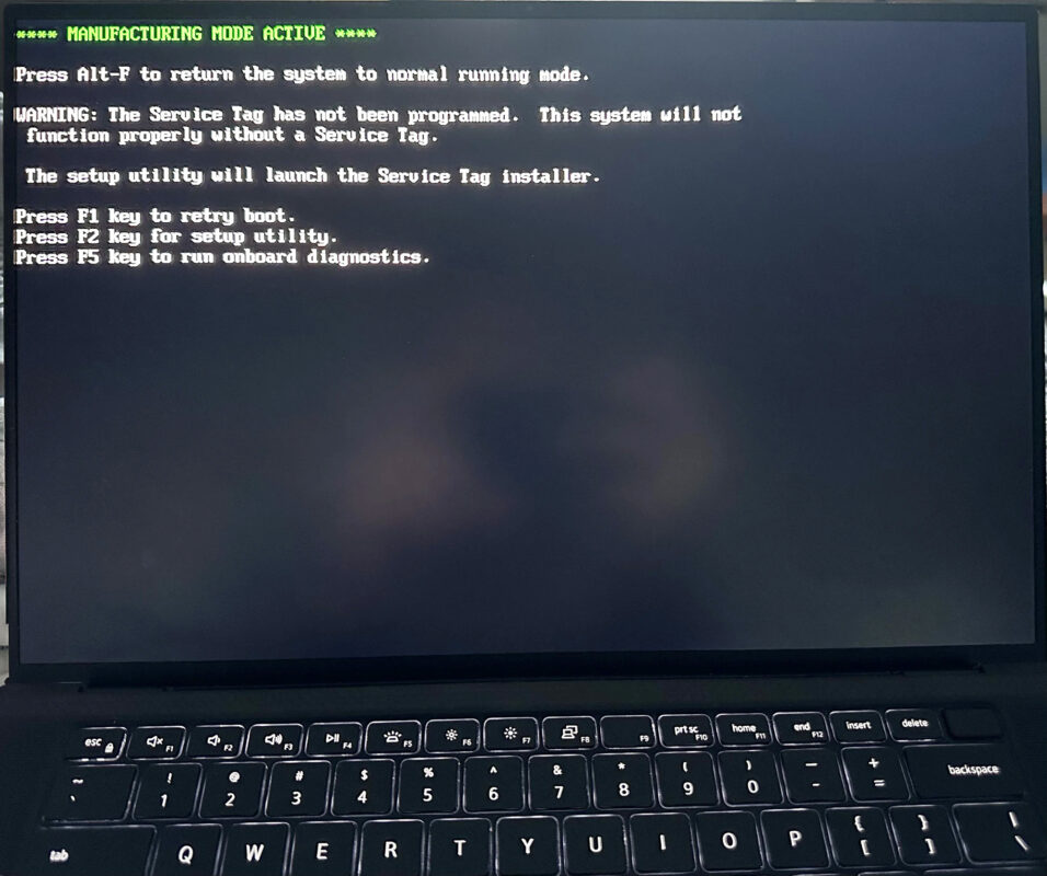 Manufacturing Mode Active Trên Máy Tính Dell Là Gì?