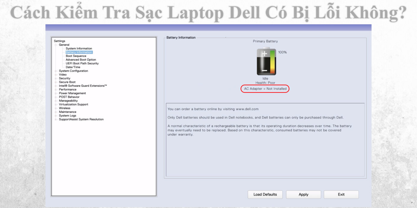 Cách Kiểm Tra Sạc Laptop Dell Có Bị Lỗi Không? 1 Cách Kiểm Tra Sạc Laptop Dell Có Bị Lỗi Không?