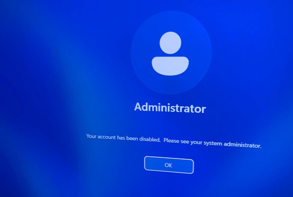 Sửa Lỗi Your Account Has Been Disabled Trên Windows 2 Dấu Hiệu Nhận Biết Lỗi Your Account Has Been Disabled