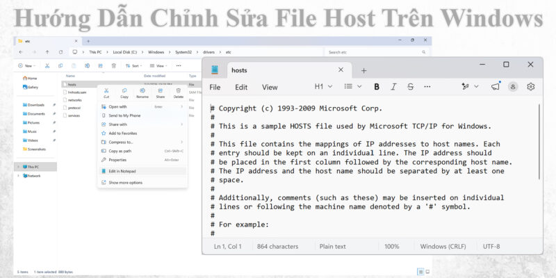 Hướng Dẫn Chỉnh Sửa File Host Trên Windows