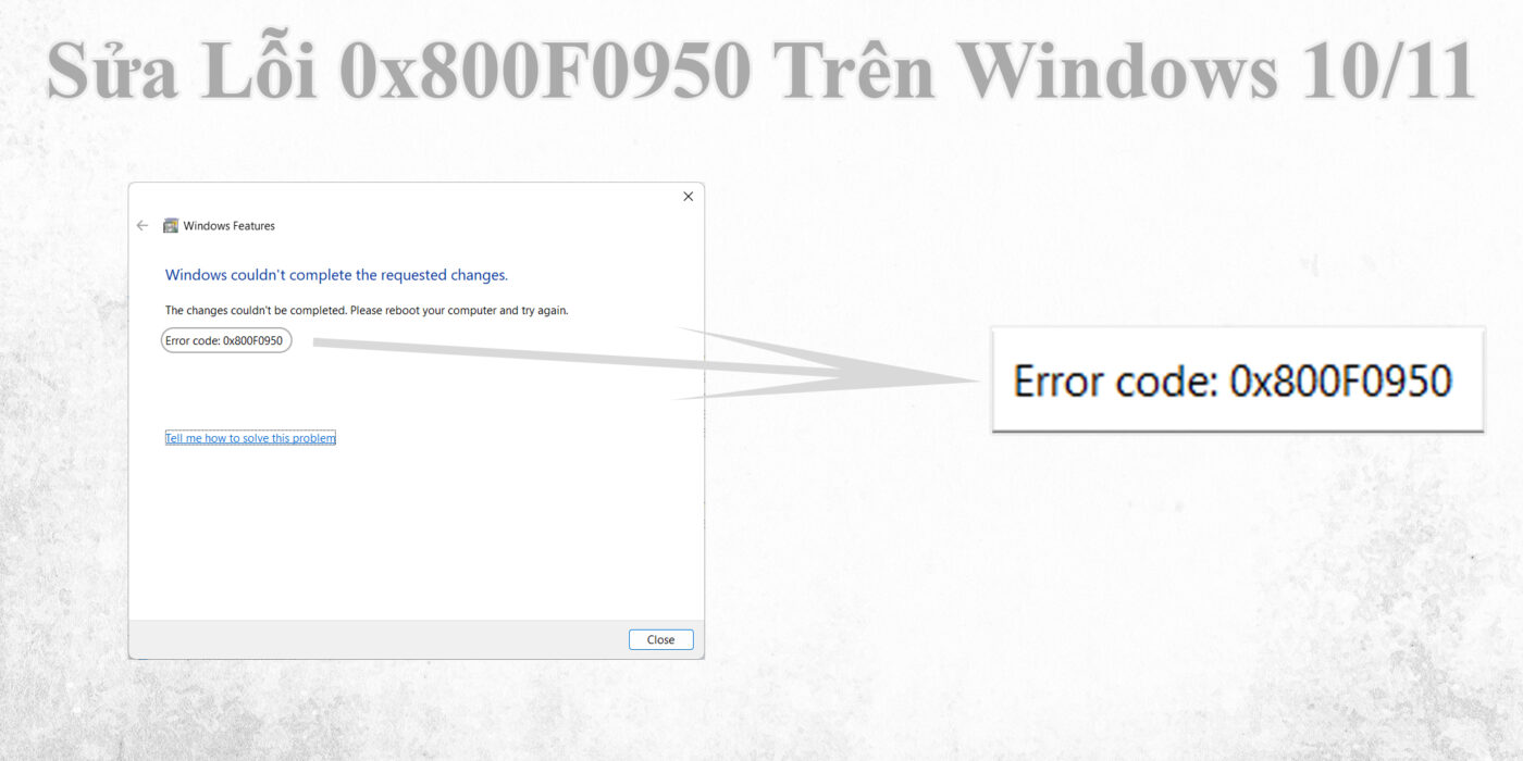 Sửa Lỗi 0x800F0950 Trên Windows 10/11 Nhanh Và Hiệu Quả