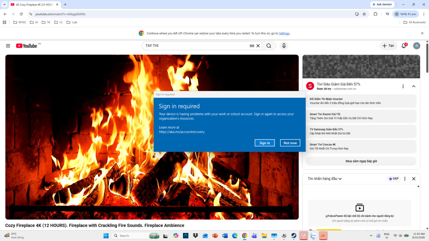Sửa Lỗi Sign In Required Trên Windows 2 Vì Sao Windows Báo Sign In Required?