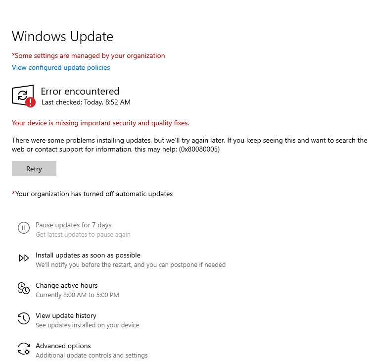 Sửa Lỗi Your Device Is Missing Important Security And Quality Fixes Trên Windows 3 Your Device Is Missing Important Security And Quality Fixes