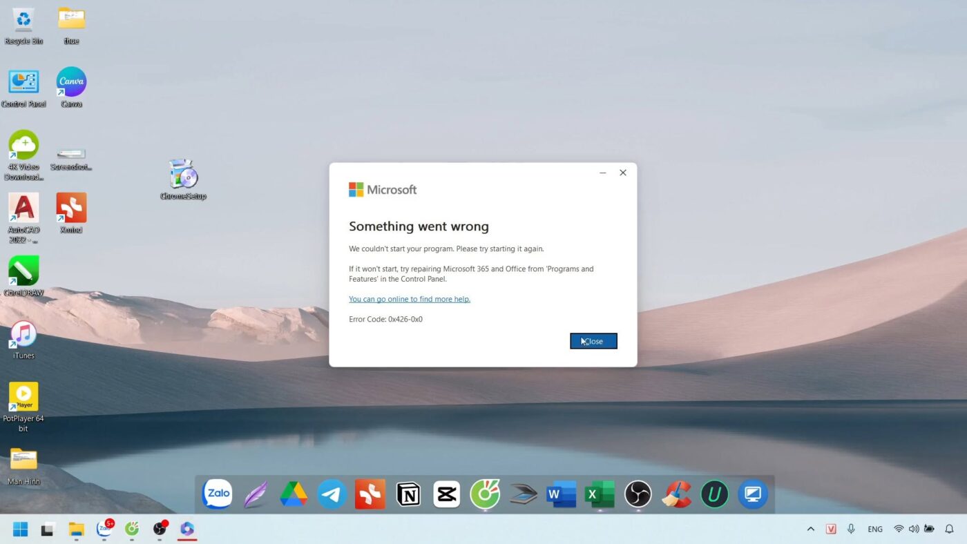 Sửa Lỗi Error Code 0x426-0x0 Trên Windows 2 Error Code: 0x426-0x0