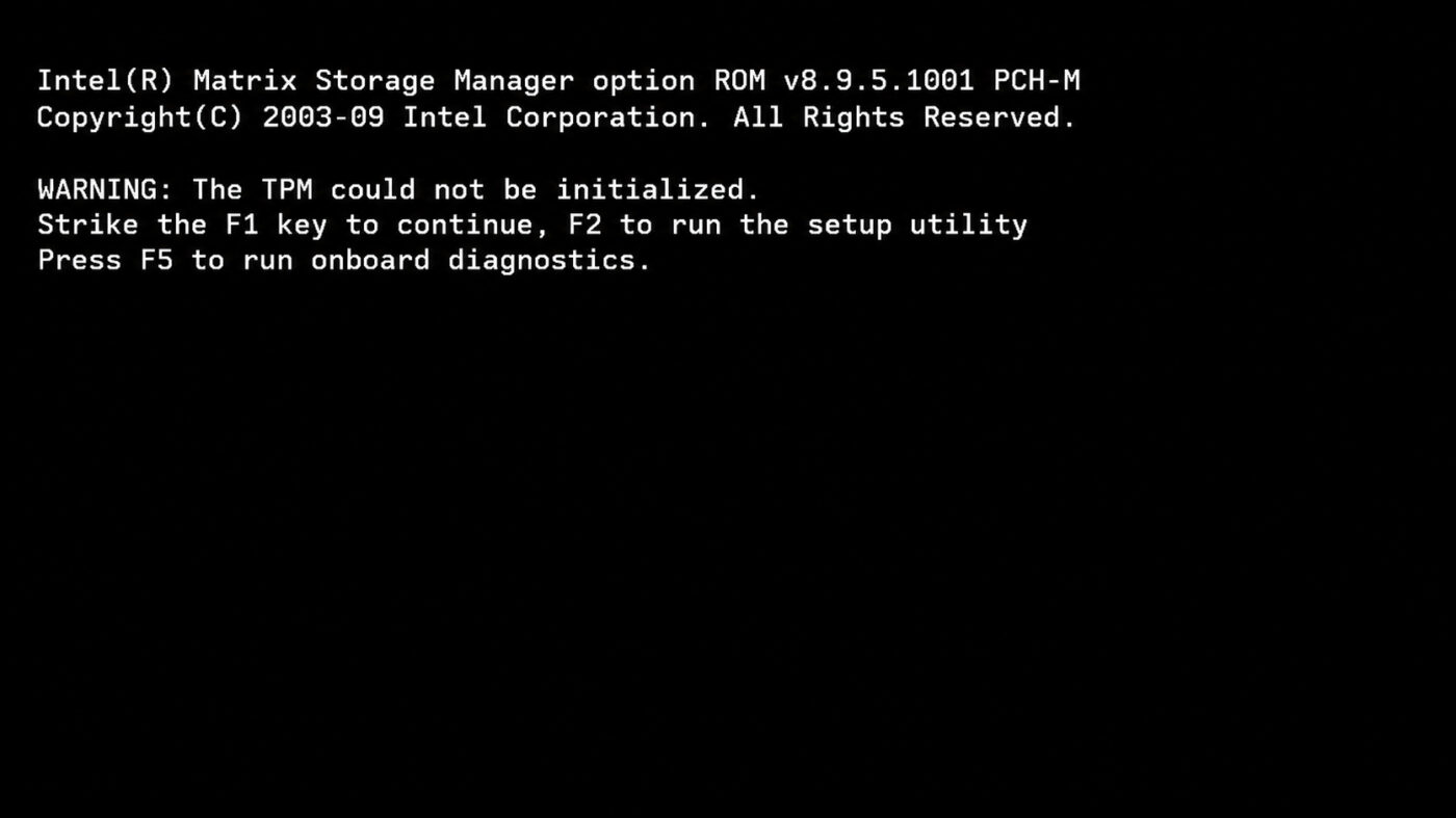Nguyên Nhân Máy Tính Báo TPM Could Not Be Initialized